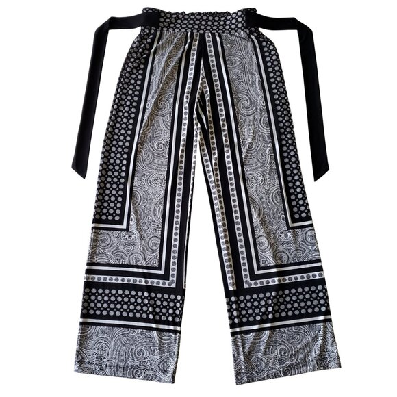 International Concepts Wide-Leg Pants Palazzo Pants BW Carrara Marble S - Picture 6 of 14